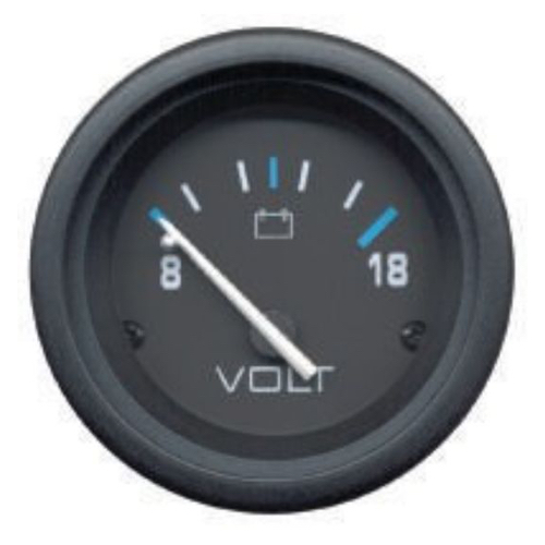 Mercury voltmeter zwart