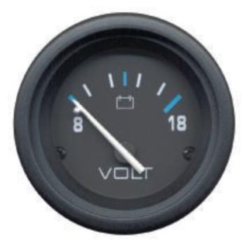 Mercury voltmeter zwart